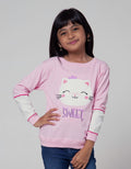 Little M Long Sleeve T-Shirt Ctsu Cat Lengan