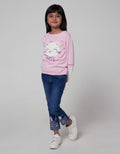 Little M Long Sleeve T-Shirt Ctsu Cat Lengan