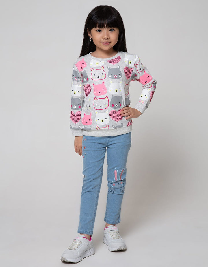 Little M Long Sleeve T-Shirt Cat Fullprint