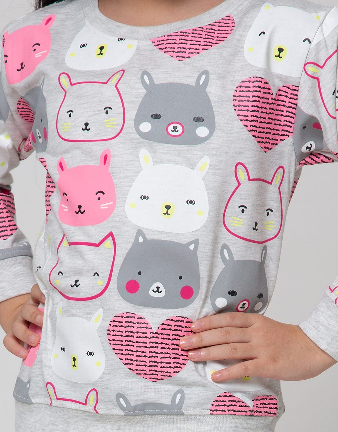 Little M Long Sleeve T-Shirt Cat Fullprint