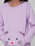 Little M Long Sleeve T-Shirt Saku Cat Bordir
