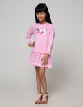 Little M Long Sleeve Midi Dress Love Unicorn