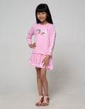 Little M Long Sleeve Midi Dress Love Unicorn