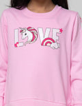 Little M Long Sleeve Midi Dress Love Unicorn