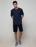Cole Short Pants Knit Solid With Kontras Kombinasi