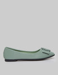 Laviola Pointy Round Belt Flat Shoes