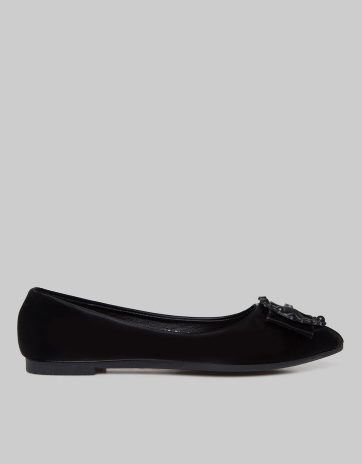 Laviola Ribbon With Circle Flat Shoes