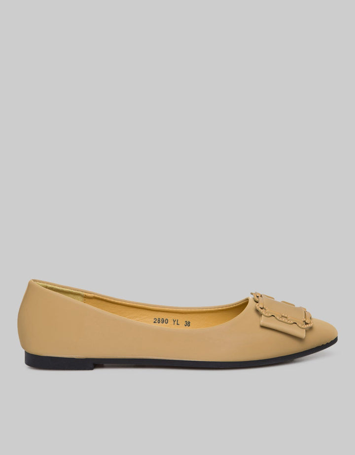 Laviola Square Belt Flat Shoes