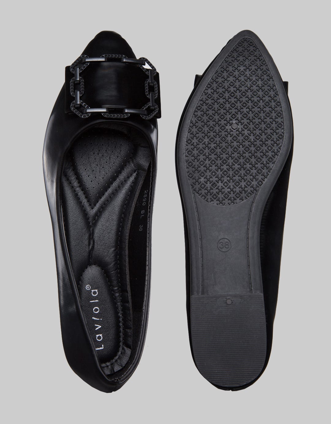 Laviola Square Belt Flat Shoes