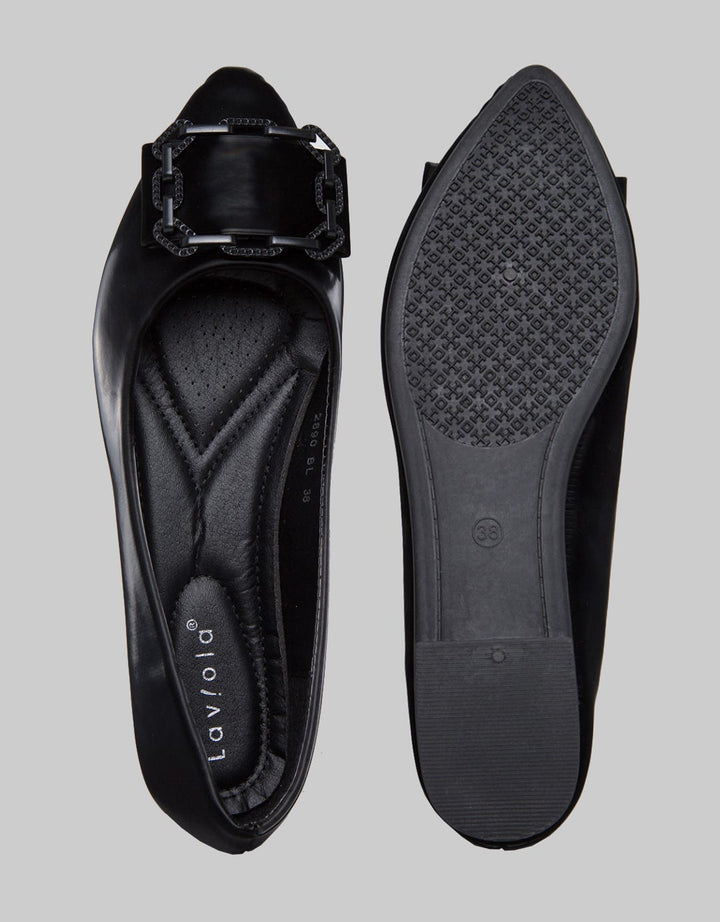 Laviola Square Belt Flat Shoes