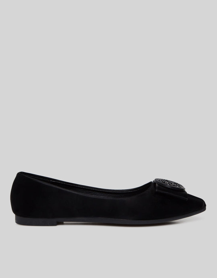 Laviola Flower Ribbon Flat Shoes