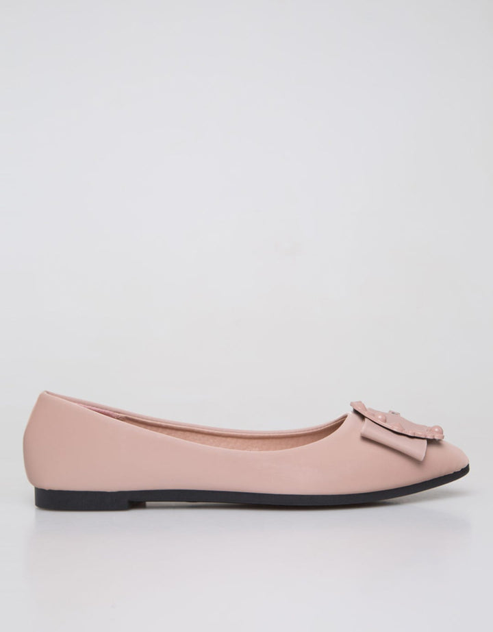 Laviola Ribbon With Circle Flat Shoes