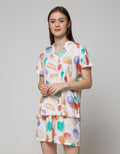 Nevada Short Sleeve Pajama Shorts Bubble