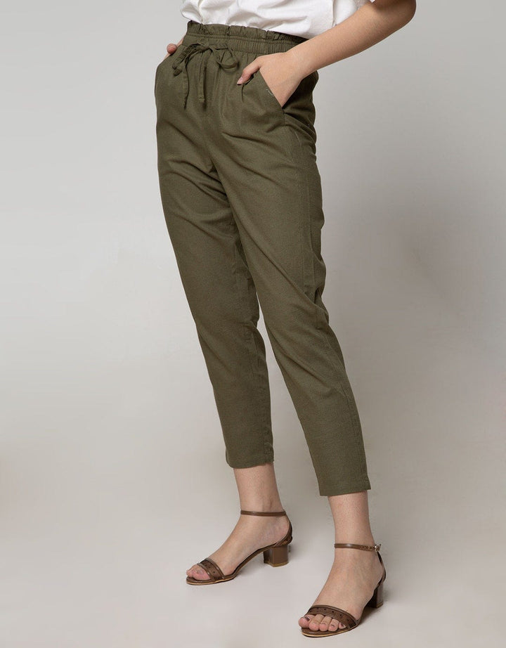 Connexion Ankle Pants Relax With Elastic Waist 