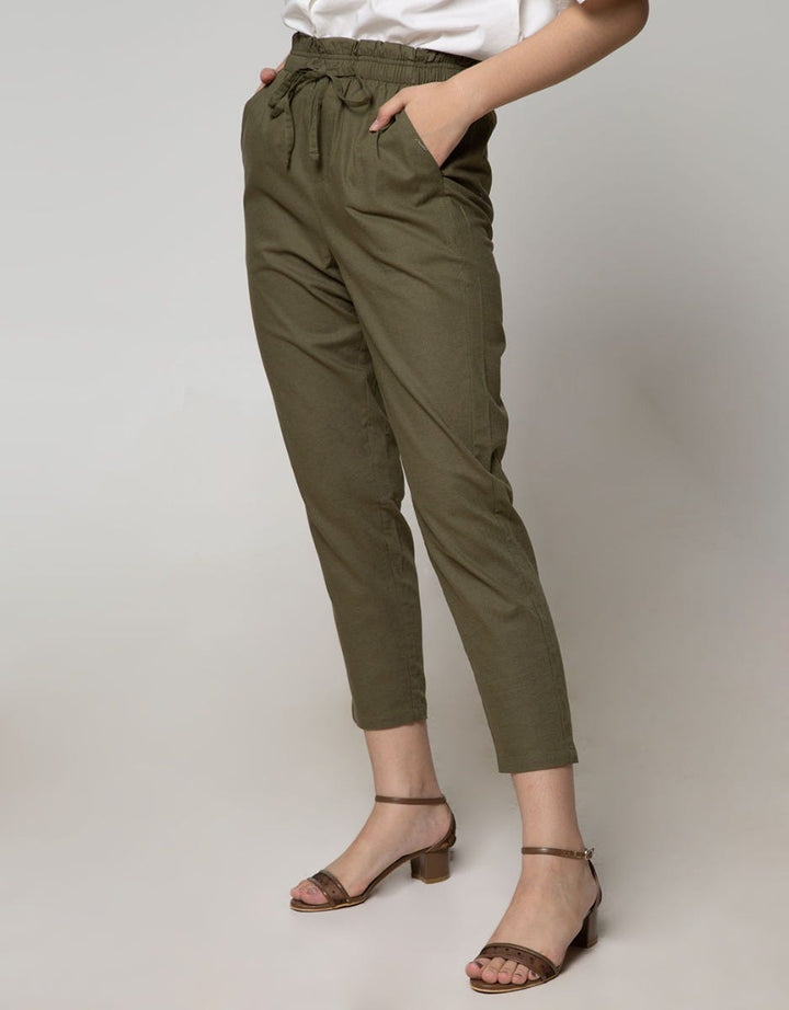 Connexion Ankle Pants Relax With Elastic Waist 