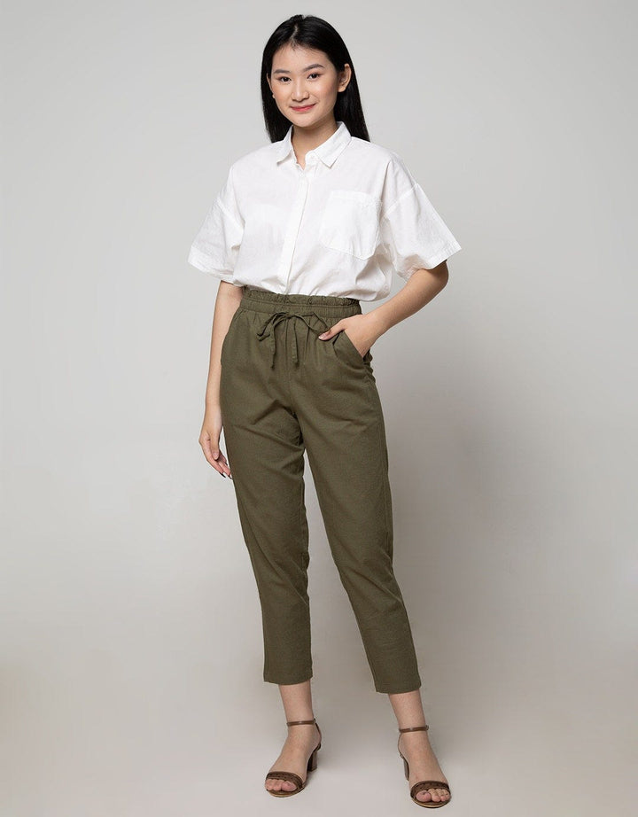 Connexion Ankle Pants Relax With Elastic Waist 