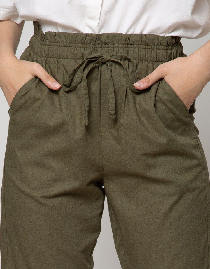 Connexion Ankle Pants Relax With Elastic Waist 