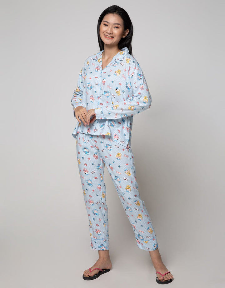 Nevada Long Sleeve Pyjama Pants Cutesy Bun