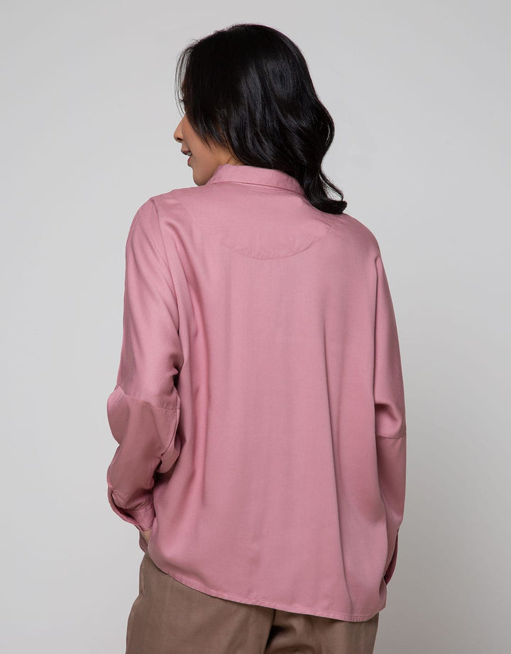Nevada Long Sleeve Shirt Top Rayonn Regular With Pocket