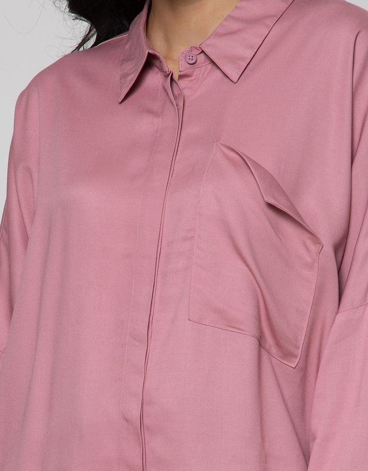 Nevada Long Sleeve Shirt Top Rayonn Regular With Pocket
