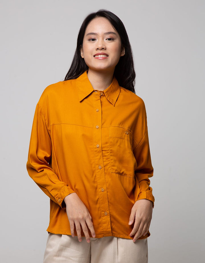 Nevada Long Sleeve Shirt Top Oversize With Pocket