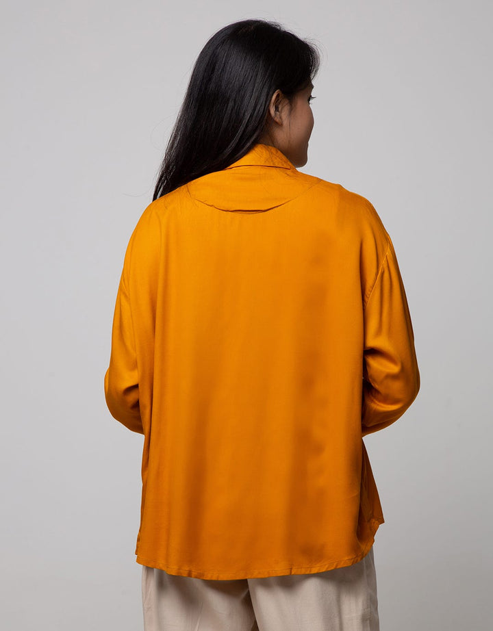 Nevada Long Sleeve Shirt Top Oversize With Pocket
