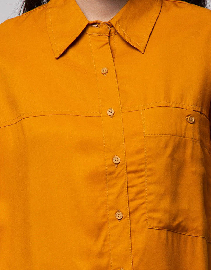 Nevada Long Sleeve Shirt Top Oversize With Pocket
