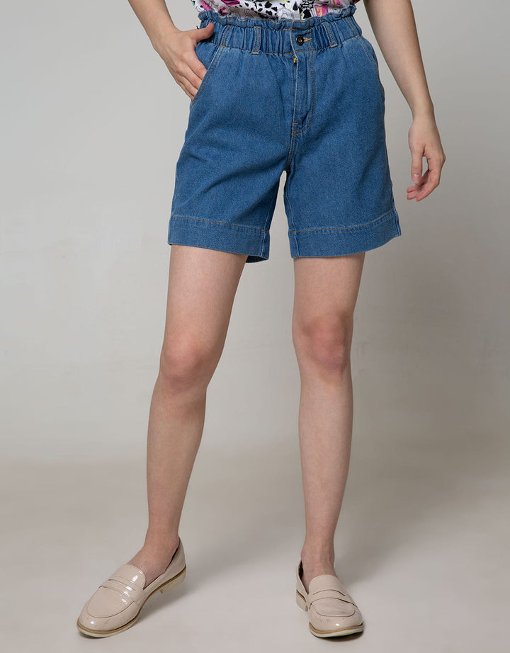 Nevada Denim Short Pants Paper Bag Medium Denim