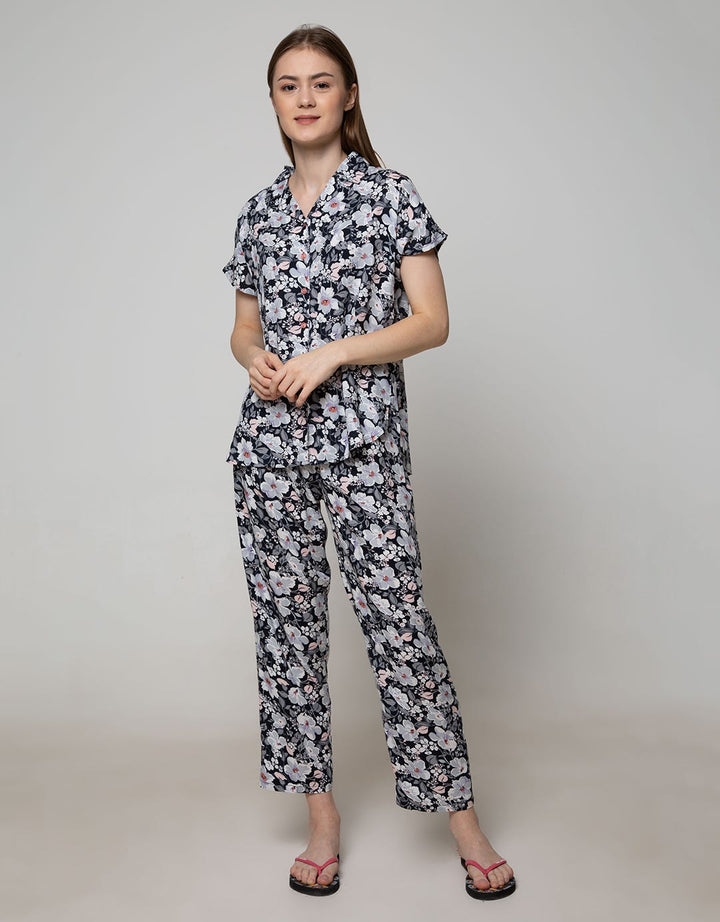 St. Yves Short Sleeve Pyjama Pants New Flower