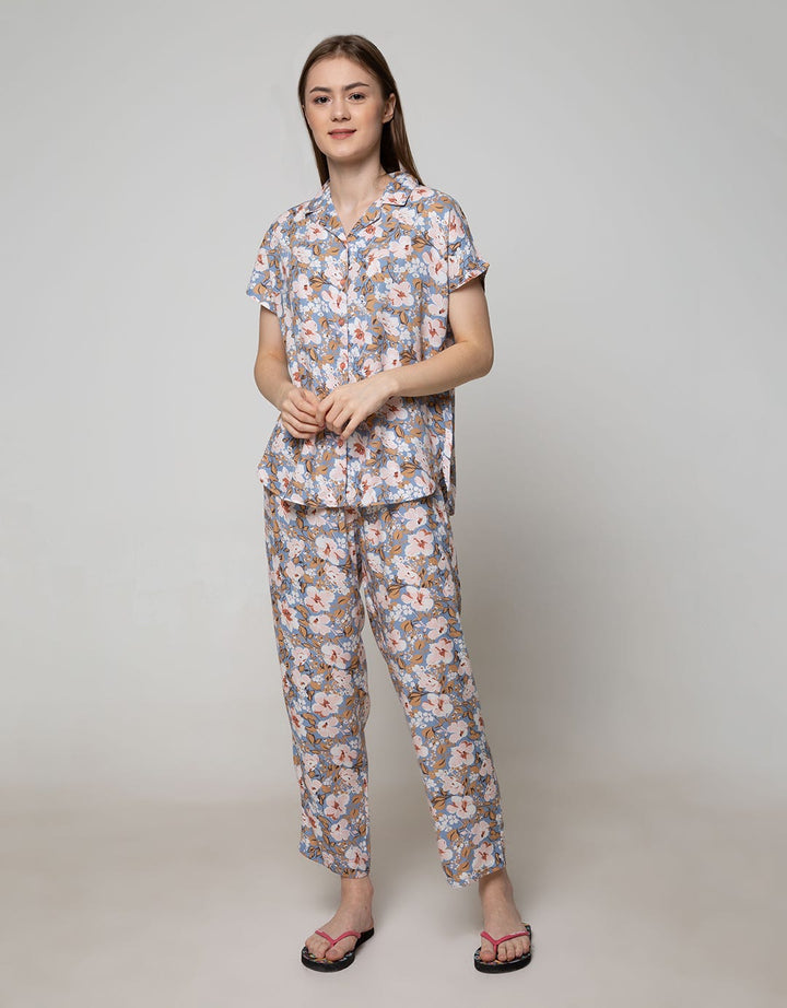 St. Yves Short Sleeve Pyjama Pants New Flower