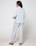St. Yves Long Sleeve Pyjama Pants Bright Anemone Pl-Bria:Pastel Blue:M:Floral:Ls Pyjama Pant
