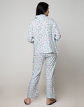 St. Yves Long Sleeve Pyjama Pants Bright Anemone Pl-Bria:Pastel Blue:M:Floral:Ls Pyjama Pant