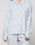 St. Yves Long Sleeve Pyjama Pants Bright Anemone Pl-Bria:Pastel Blue:M:Floral:Ls Pyjama Pant