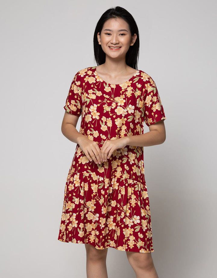St. Yves Short Sleeve Midi Dress Aubrrieta Delta