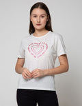 Nevada Short Sleeve T-Shirt Wording Chest Heart Wording