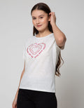Nevada Short Sleeve T-Shirt Wording Chest Heart Wording
