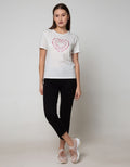 Nevada Short Sleeve T-Shirt Wording Chest Heart Wording