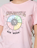 Nevada Short Sleeve T-Shirt Celestial Print Chest Round