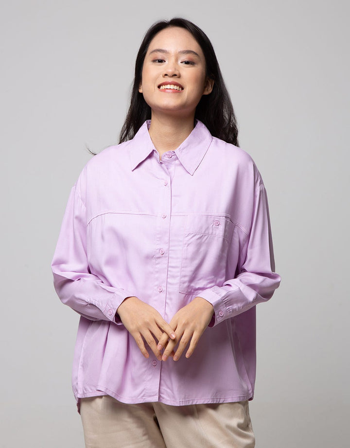Nevada Long Sleeve Shirt Top Oversize With Pocket