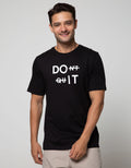 T Zone Short Sleeve T-Shirt Print Graphic Theme Monochrome Do It