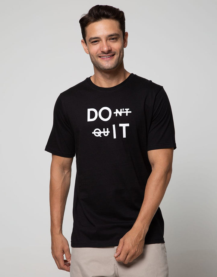 T Zone Short Sleeve T-Shirt Print Graphic Theme Monochrome Do It
