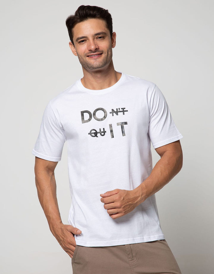T Zone Short Sleeve T-Shirt Print Graphic Theme Monochrome Do It