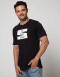 T Zone Short Sleeve T-Shirt Print Graphic Theme Monochrome No Bad Days