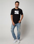 T Zone Short Sleeve T-Shirt Print Graphic Theme Monochrome No Bad Days