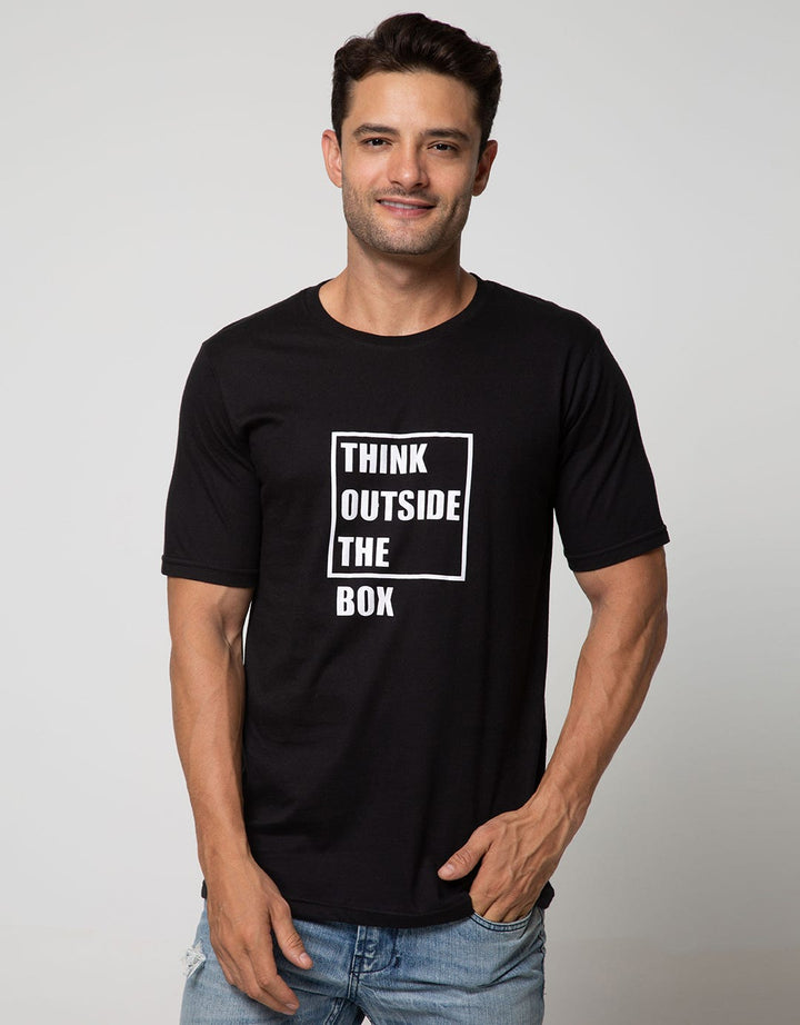 T Zone Short Sleeve T-Shirt Print Graphic Theme Monochrome Think