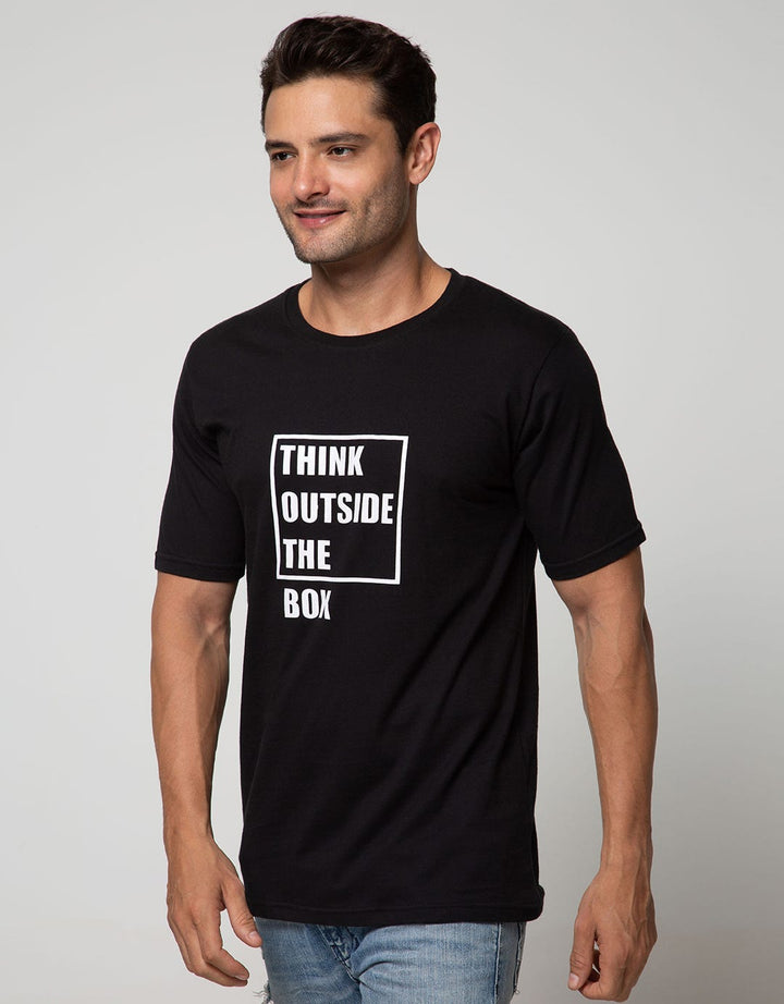 T Zone Short Sleeve T-Shirt Print Graphic Theme Monochrome Think