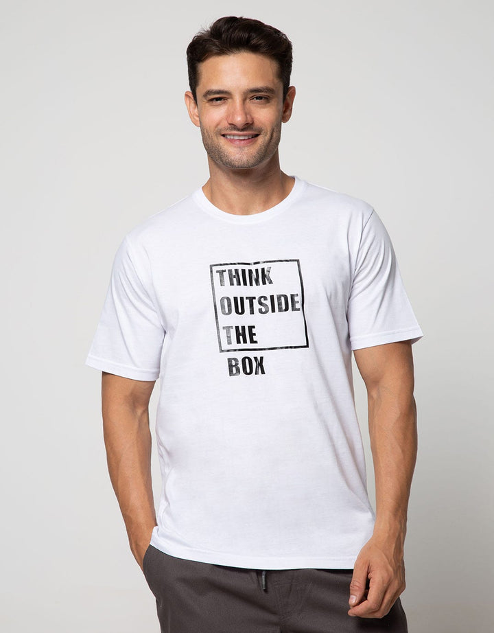 T Zone Short Sleeve T-Shirt Print Graphic Theme Monochrome Think