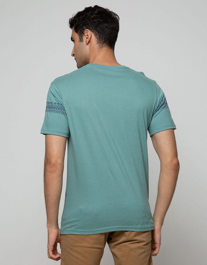 T Zone Short Sleeve T-Shirt Print Graphic Theme Tribal 1 Pocket