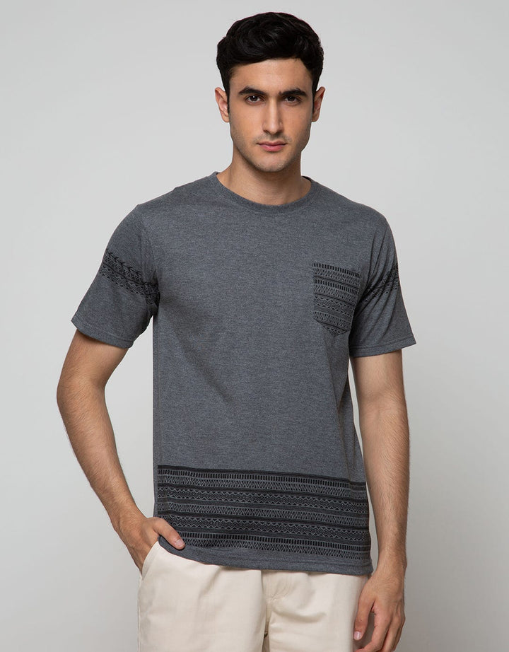 T Zone Short Sleeve T-Shirt Print Graphic Theme Tribal 1 Pocket