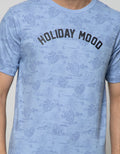 T Zone Short Sleeve T-Shirt Print Fullprint Holiday Mood